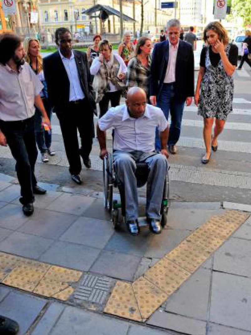 Passeio verificou acessibilidade no Centro. Foto: Elson Sempé Pedroso