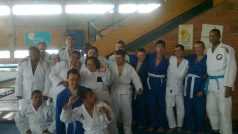 Judocas Especiais na area de consentração . Foto Divulgação.