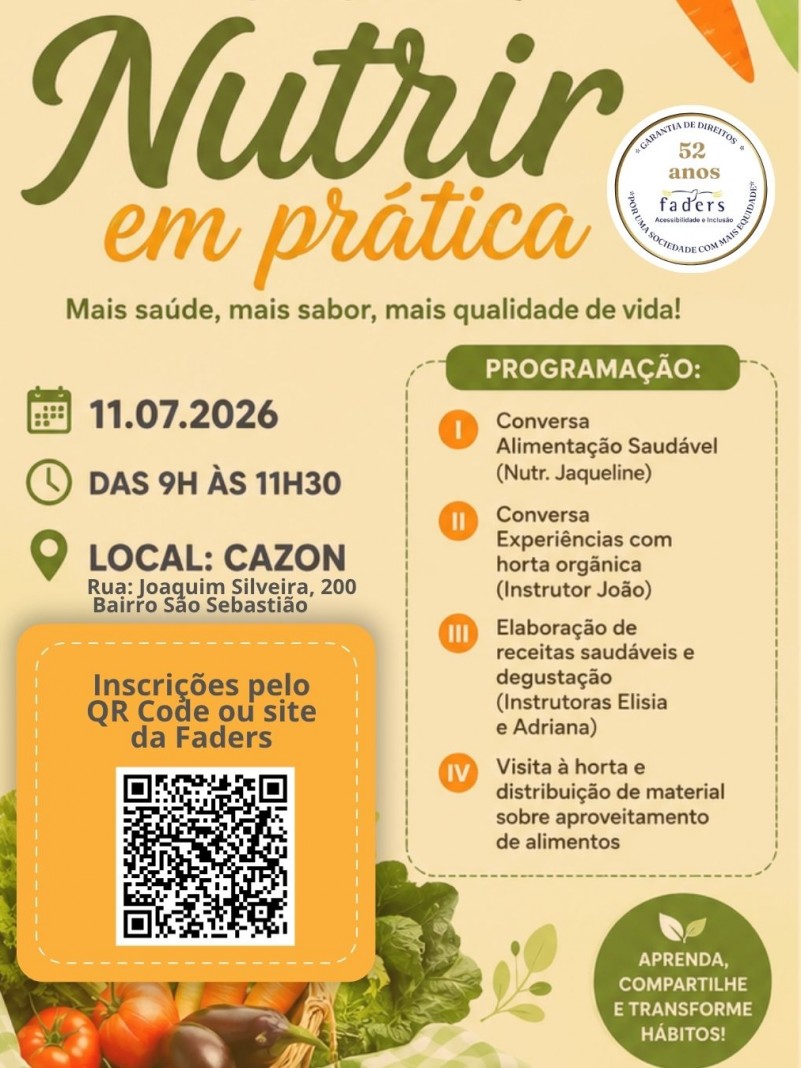 Card com informa&ccedil;&otilde;es sobre o curso , em, cor laranja e verde
